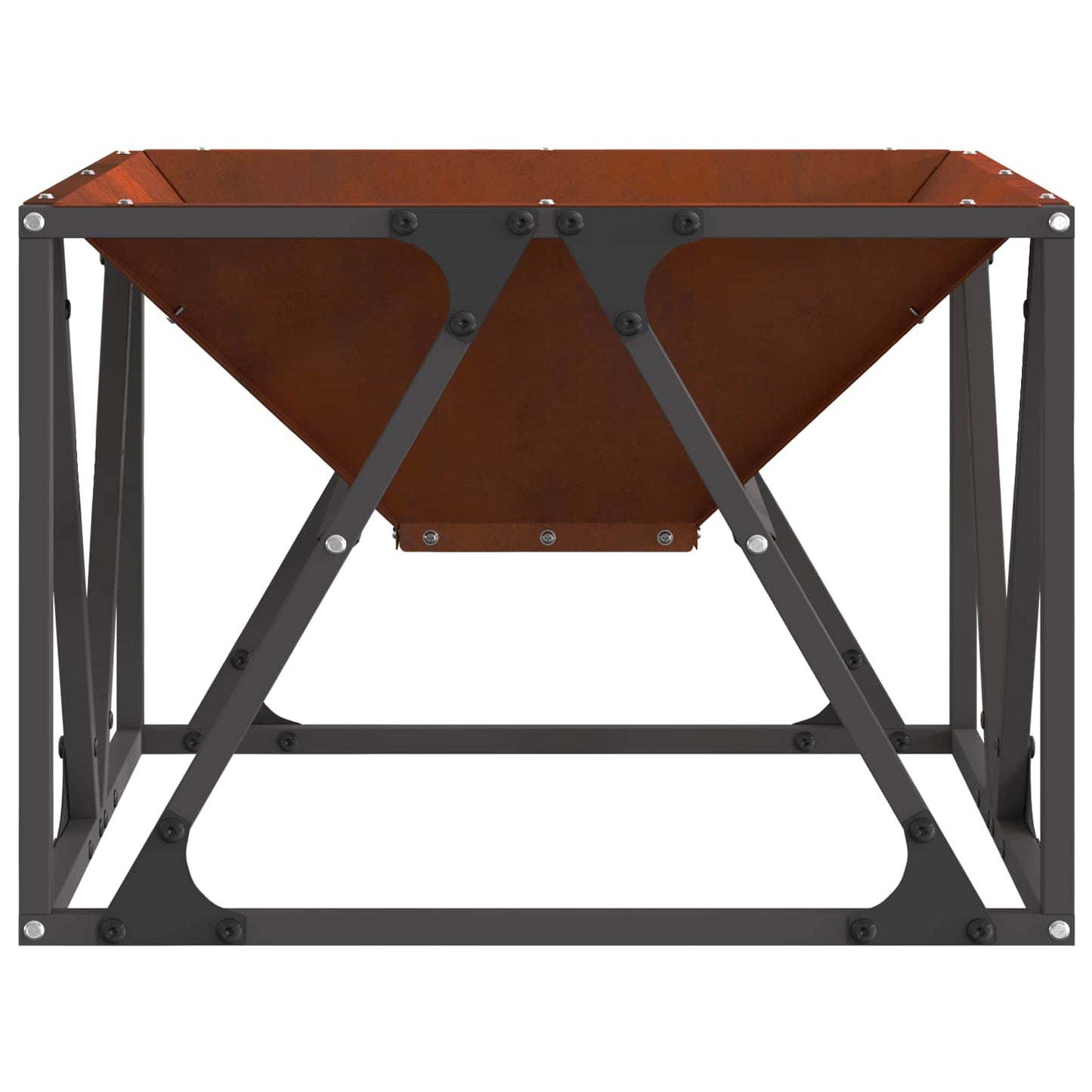 Fire Pit Rusty 50 x 50 x 35 cm Weathering Steel