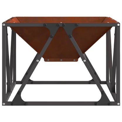 Fire Pit Rusty 50 x 50 x 35 cm Weathering Steel