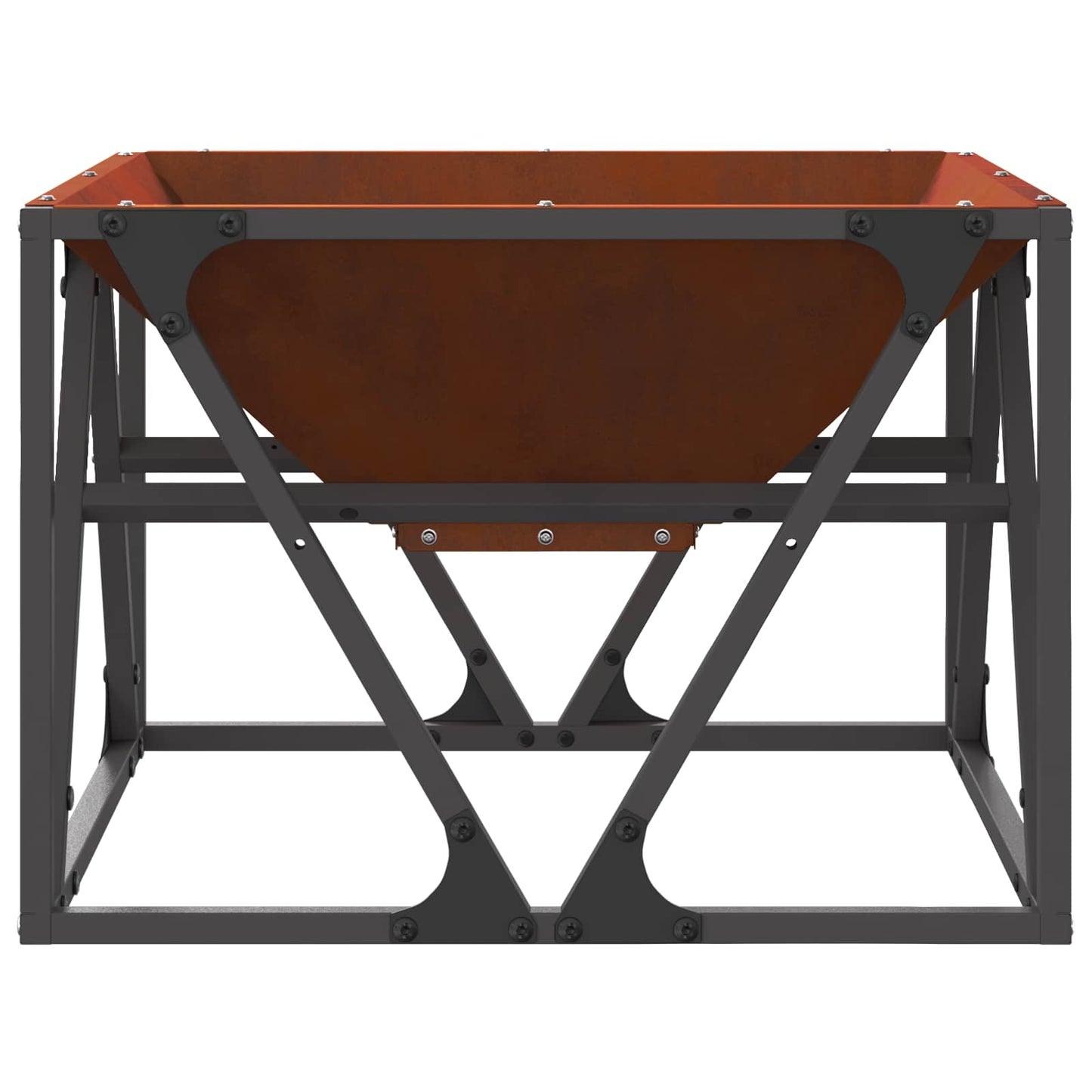 Fire Pit Rusty 50 x 50 x 35 cm Weathering Steel