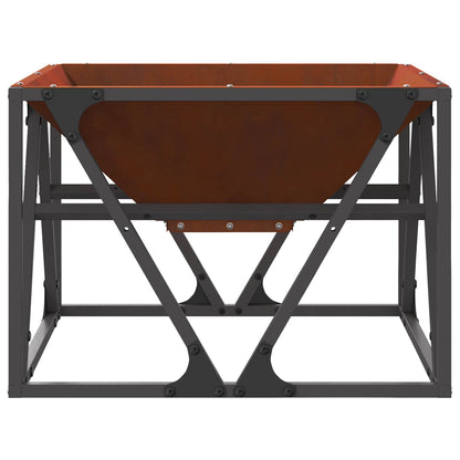 Fire Pit Rusty 50 x 50 x 35 cm Weathering Steel