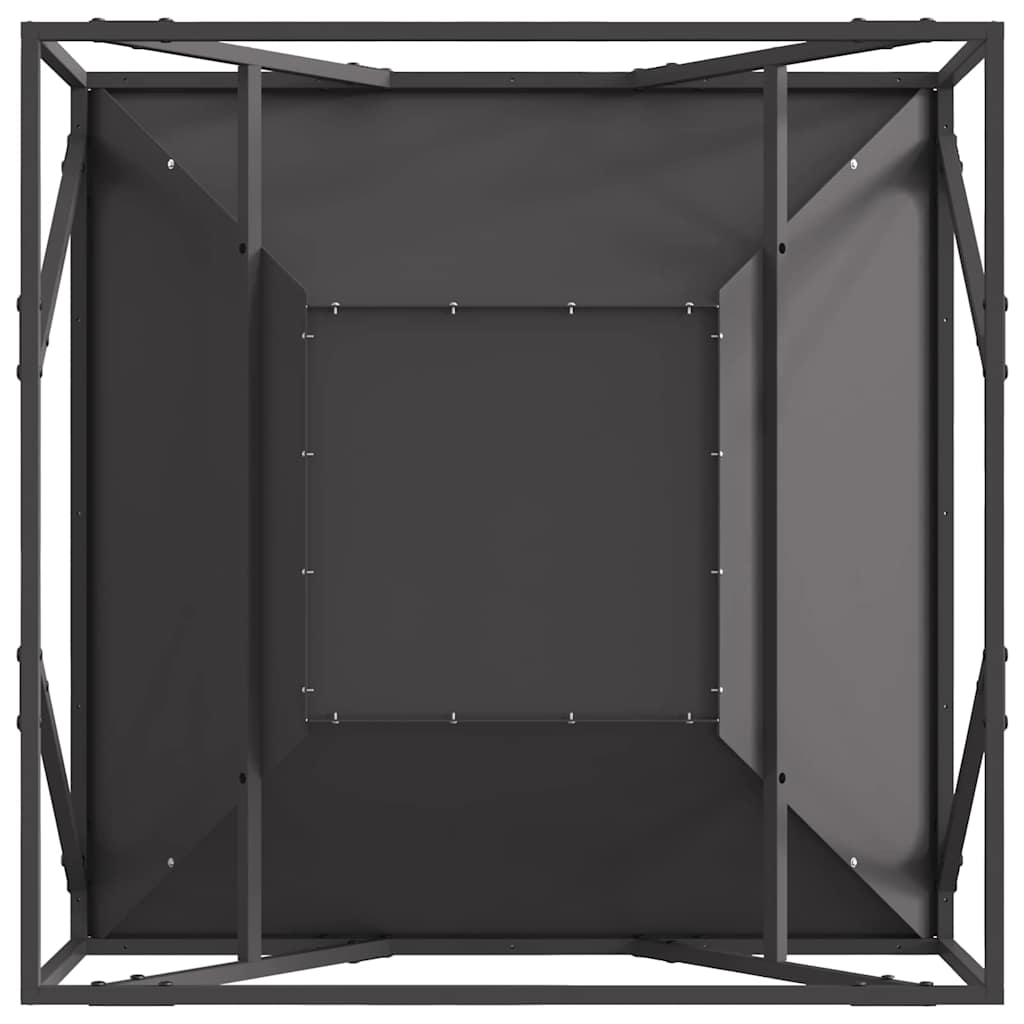 Fire Pit Black 80 x 80 x 40 cm Weathering Steel