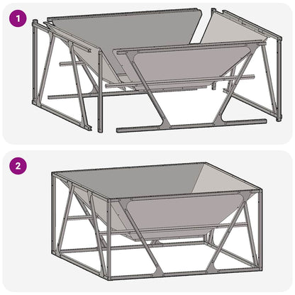 Fire Pit Black 80 x 80 x 40 cm Weathering Steel