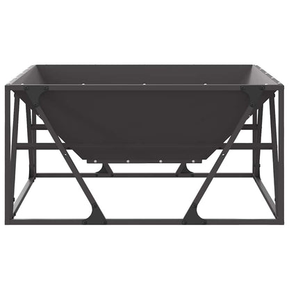 Fire Pit Black 80 x 80 x 40 cm Weathering Steel