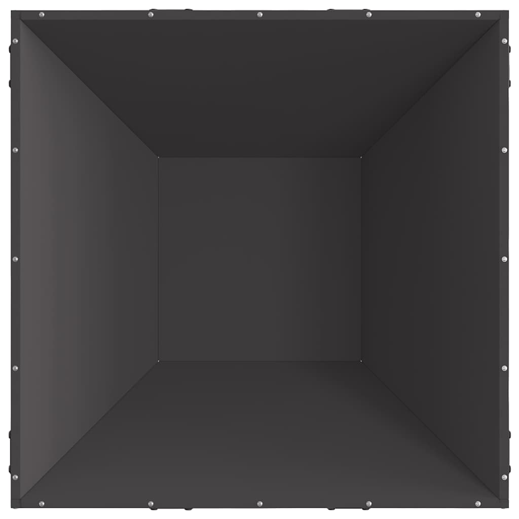 Fire Pit Black 80 x 80 x 40 cm Weathering Steel