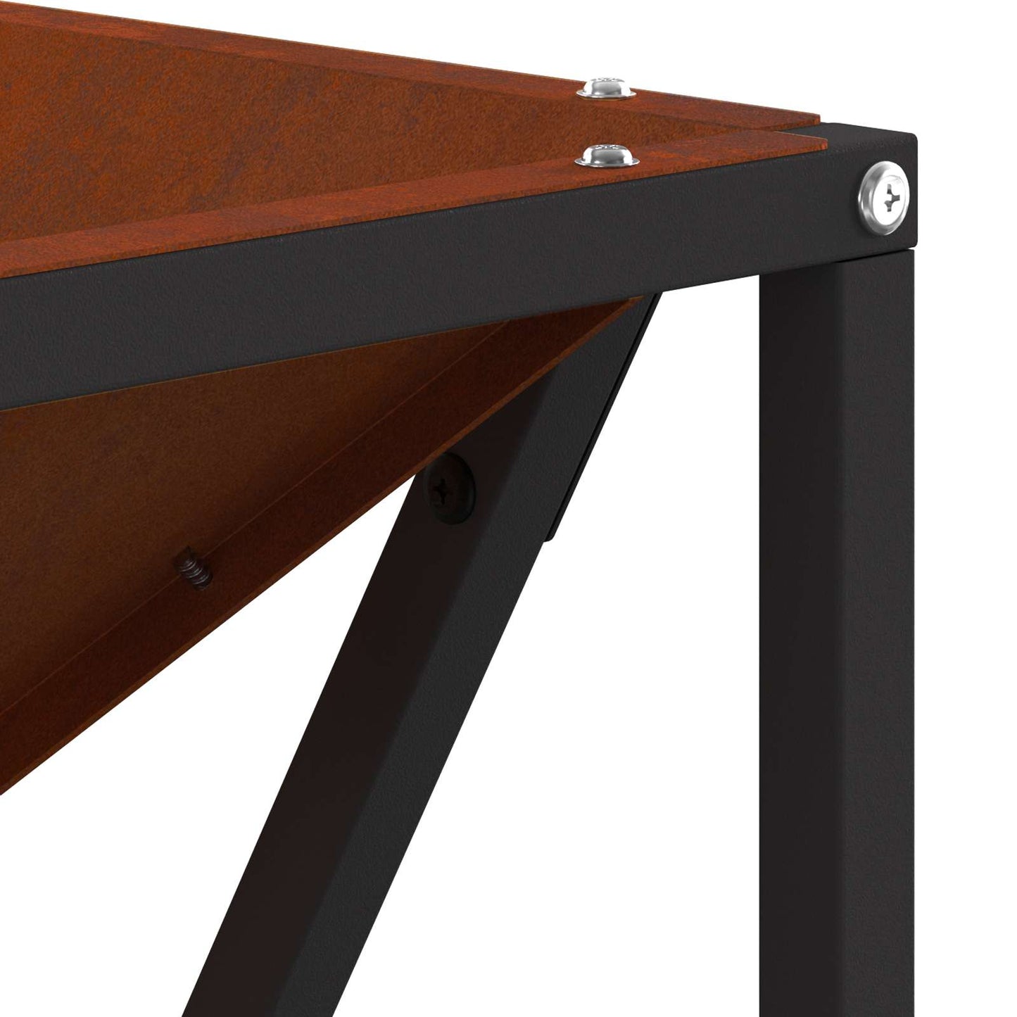Fire Pit Rusty 80 x 80 x 40 cm Weathering Steel