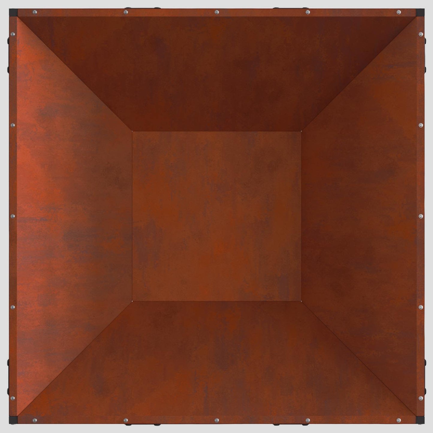 Fire Pit Rusty 80 x 80 x 40 cm Weathering Steel