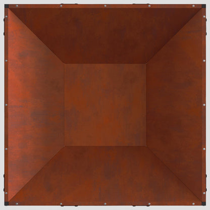 Fire Pit Rusty 80 x 80 x 40 cm Weathering Steel