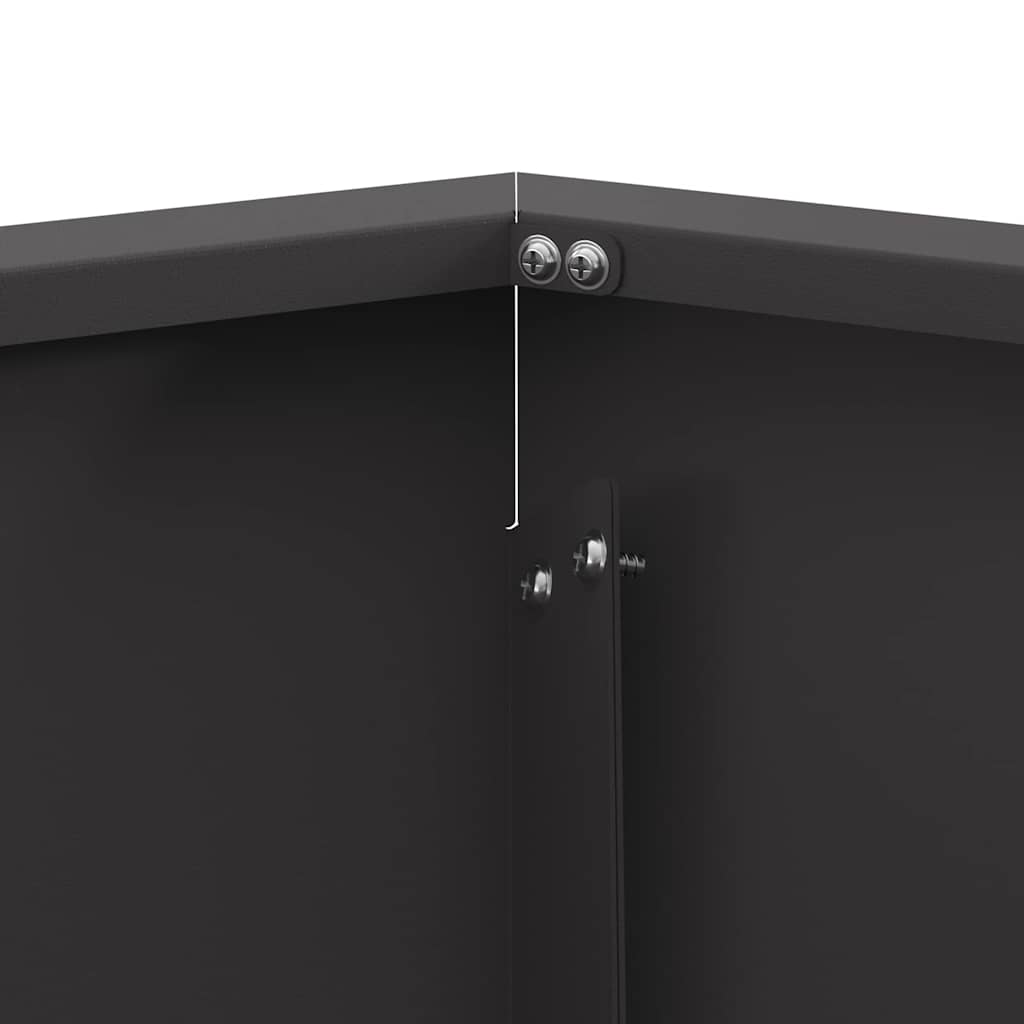 Fire Pit Black 75 x 75 x 28 cm Weathering Steel