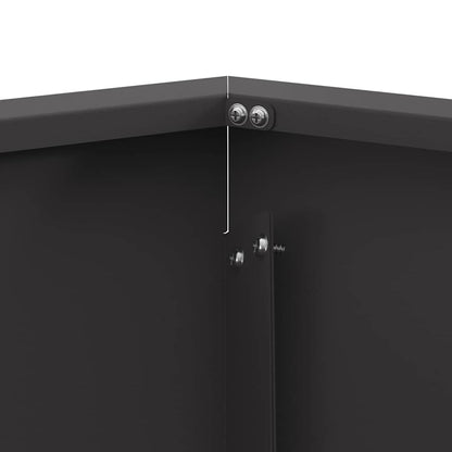 Fire Pit Black 75 x 75 x 28 cm Weathering Steel