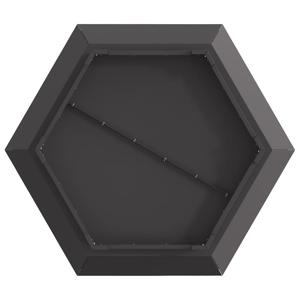 Fire Pit Black 75 x 75 x 28 cm Weathering Steel