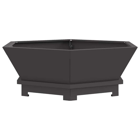 Fire Bowl Black 75 x 75 x 28 cm Weathering Steel