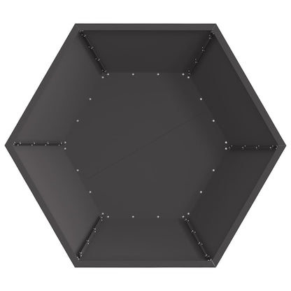 Fire Pit Black 39.37 x 39.37 x 11.02 in Steel
