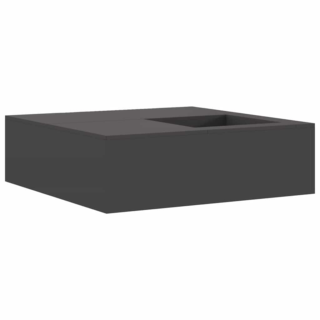 Fire Pit Black 100 x 100 x 30 cm Weathering Steel