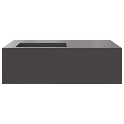 Fire Pit Black 100 x 100 x 30 cm Weathering Steel