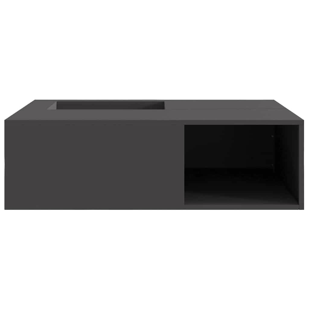 Fire Pit Black 100 x 100 x 30 cm Weathering Steel