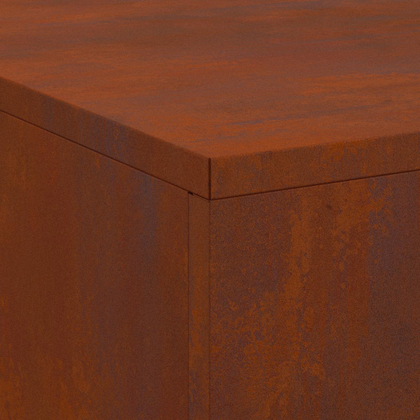 Fire Pit Rusty 100 x 100 x 30 cm Weathering Steel