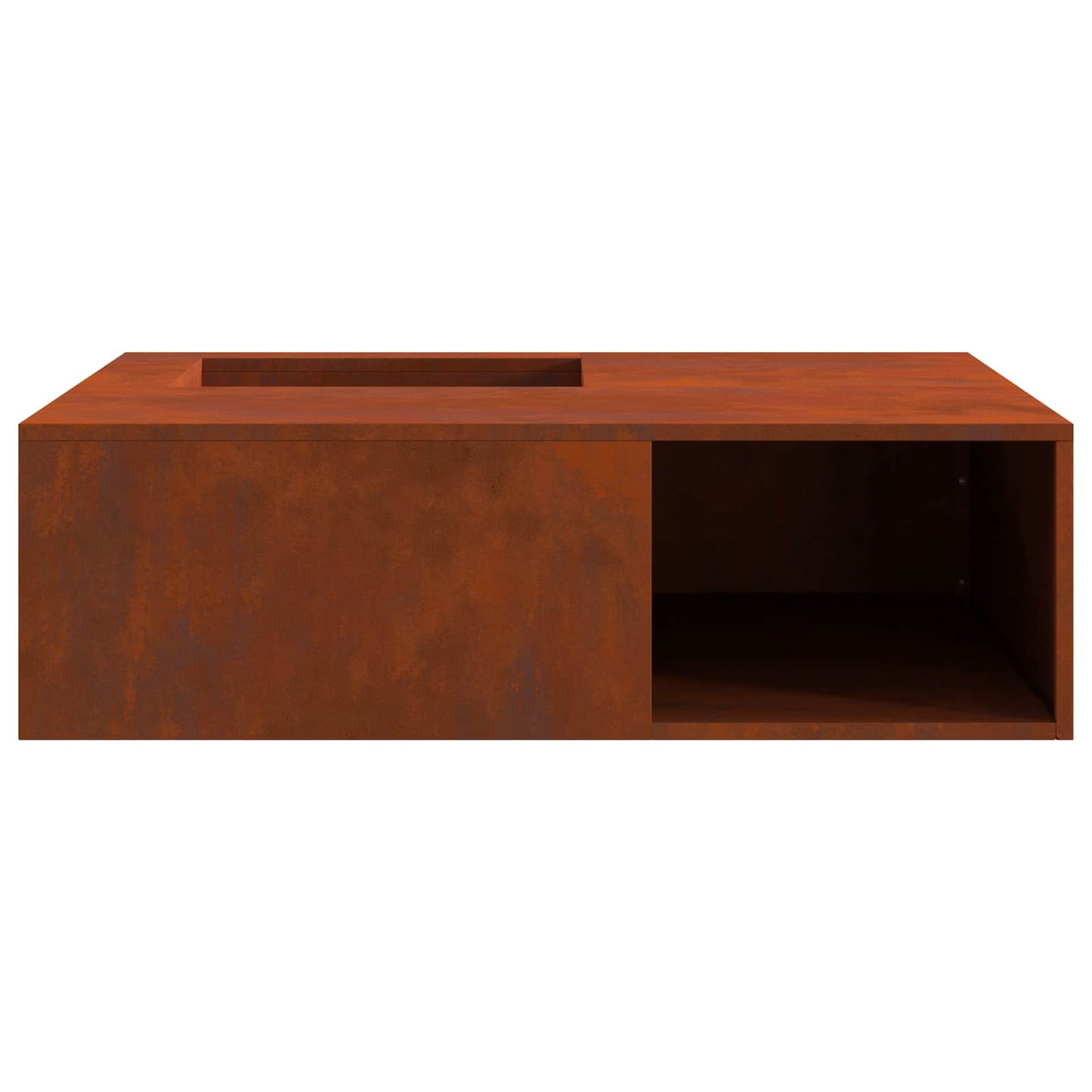 Fire Pit Rusty 100 x 100 x 30 cm Weathering Steel