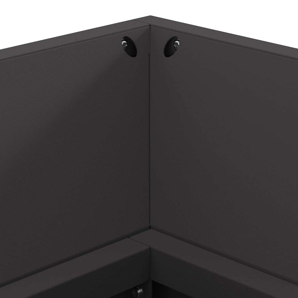 Fire Pit Black 62.99 x 17.72 x 13.78 in Steel