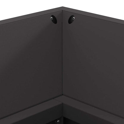 Fire Pit Black 62.99 x 17.72 x 13.78 in Steel