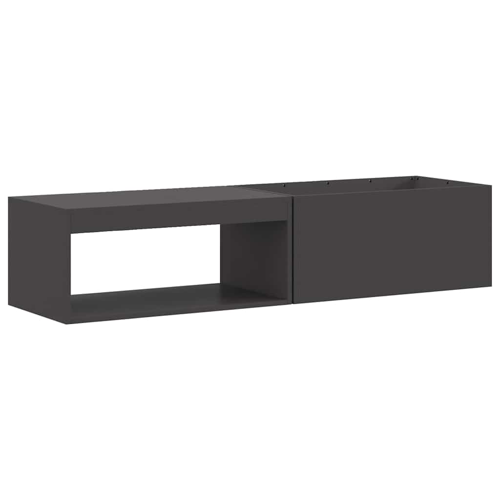 Fire Pit Black 62.99 x 17.72 x 13.78 in Steel