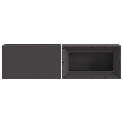 Fire Pit Black 62.99 x 17.72 x 13.78 in Steel
