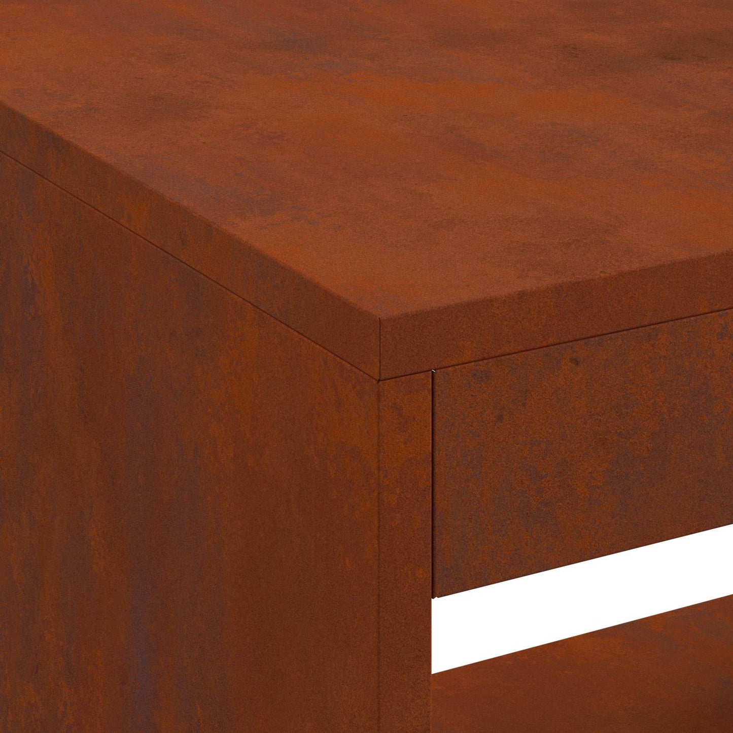 Fire Pit Rusty 160 x 45 x 35 cm Weathering Steel