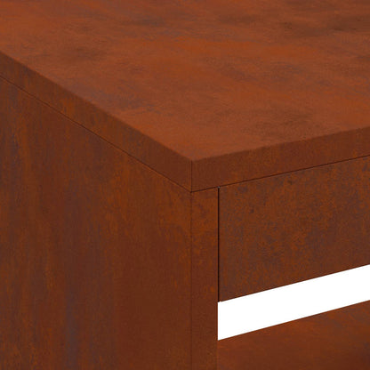 Fire Pit Rusty 160 x 45 x 35 cm Weathering Steel
