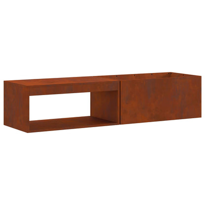 Fire Pit Rusty 160 x 45 x 35 cm Weathering Steel