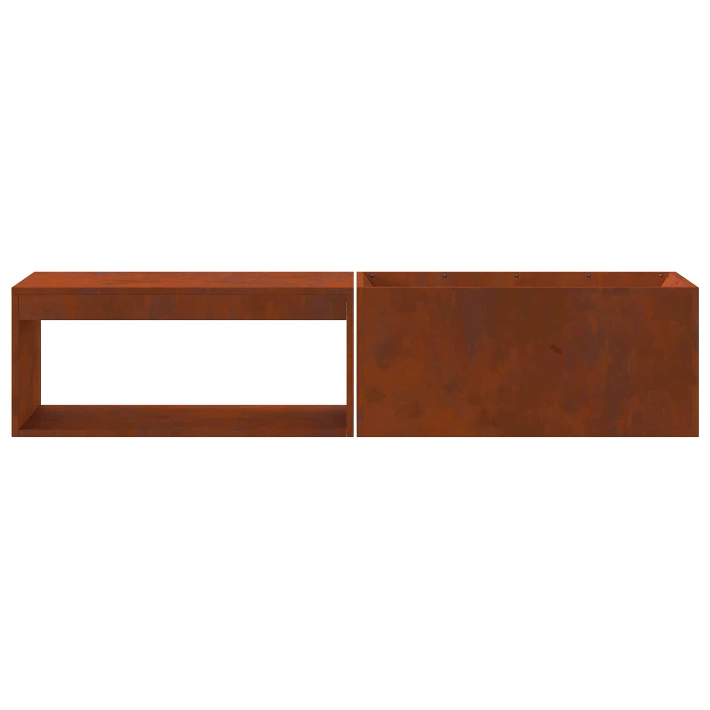 Fire Pit Rusty 160 x 45 x 35 cm Weathering Steel