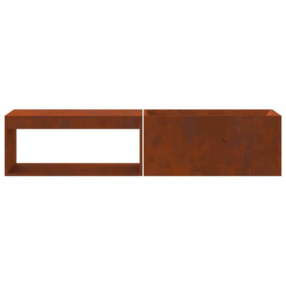 Fire Pit Rusty 160 x 45 x 35 cm Weathering Steel