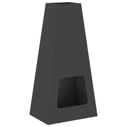 Fire Pit Black 50 x 35 x 100 cm Weathering Steel