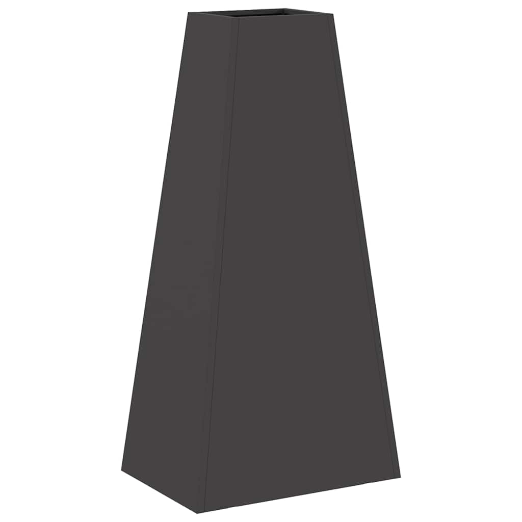 Fire Pit Black 50 x 35 x 100 cm Weathering Steel