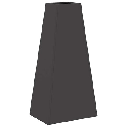 Fire Pit Black 50 x 35 x 100 cm Weathering Steel