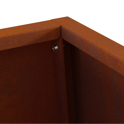 Fire Pit Rusty 50 x 35 x 100 cm Weathering Steel