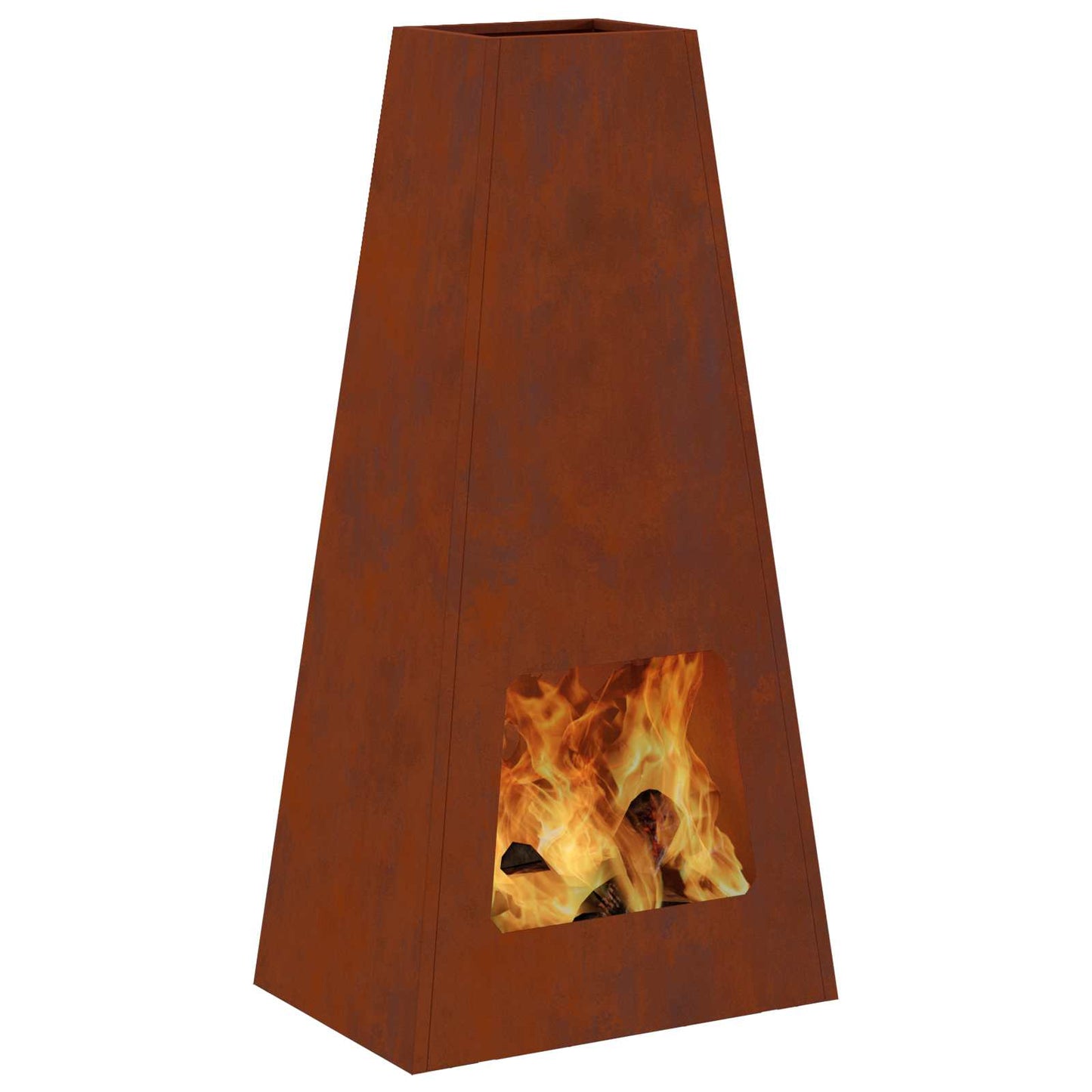 Fire Pit Rusty 50 x 35 x 100 cm Weathering Steel