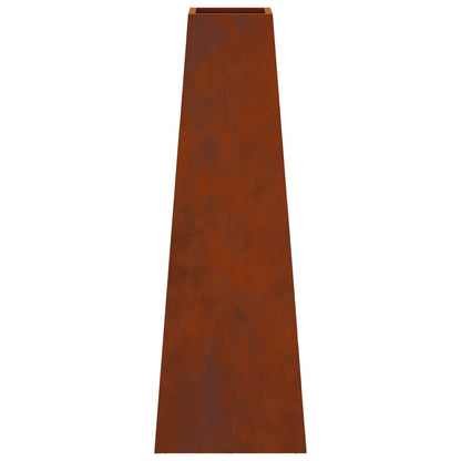 Fire Pit Rusty 50 x 35 x 100 cm Weathering Steel