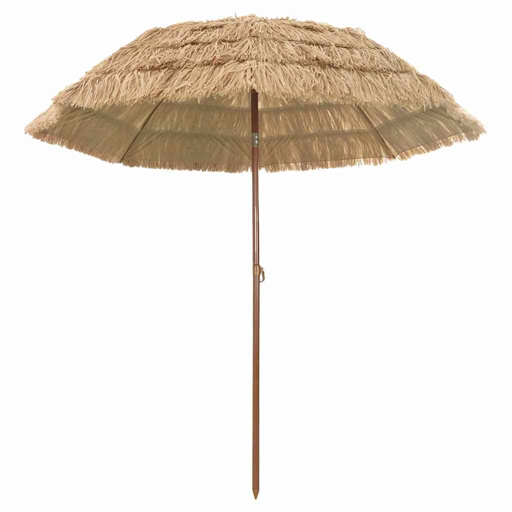 Beach Parasol Brown Ø 206 x 209.5 cm Steel