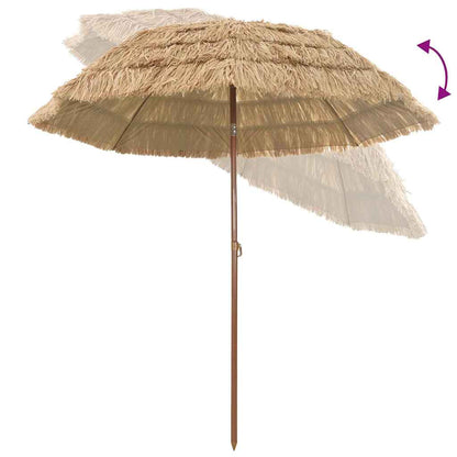 Beach Parasol Brown Ø 206 x 209.5 cm Steel