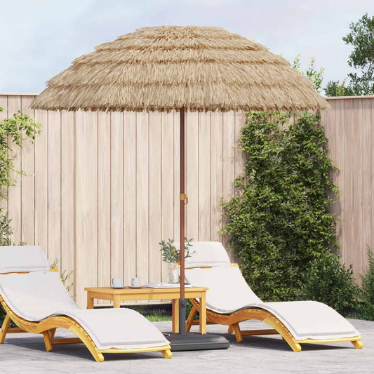 Beach Parasol 205 x 205 x 210 cm Polyester and Steel Natural