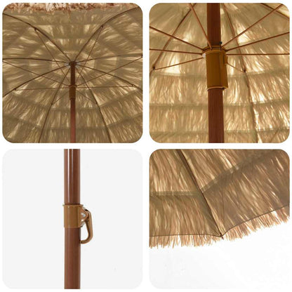 Beach Parasol Brown Ø 265 x 267 cm Steel