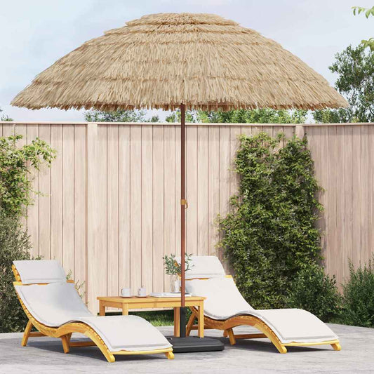 Beach Parasol Brown Ø 265 x 267 cm Steel
