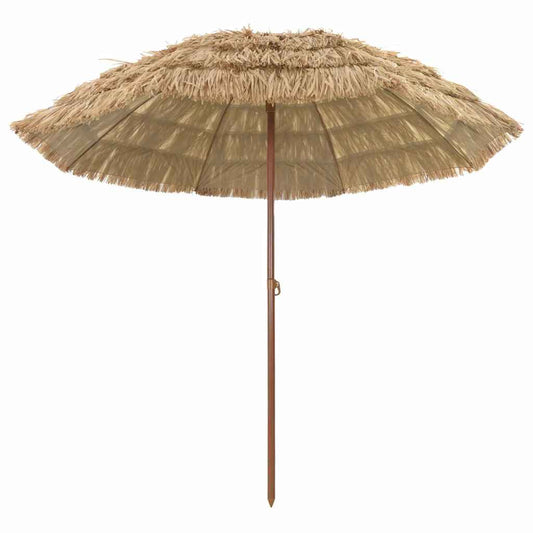 Beach Parasol Brown Ø 265 x 267 cm Steel