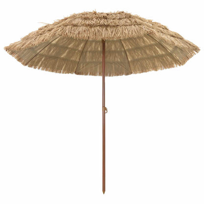 Beach Parasol 255 x 255 x 255 cm Polyester and Steel Natural