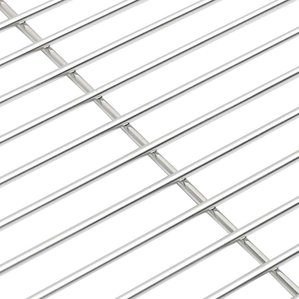 BBQ Grill Grate Silver 43 x 43 cm Stainless Steel