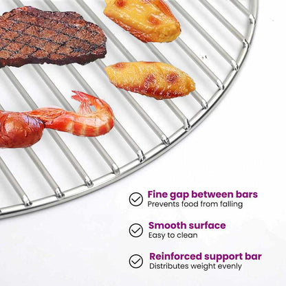 BBQ Grill Grate Silver 57 x 57 cm Stainless Steel