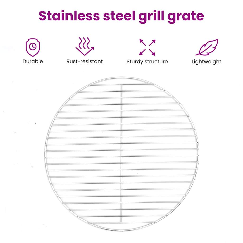 BBQ Grill Grate Silver 60 x 60 cm Stainless Steel