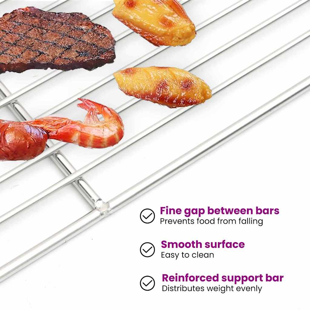 Grill Grate Silver 40 x 35 cm Stainless Steel