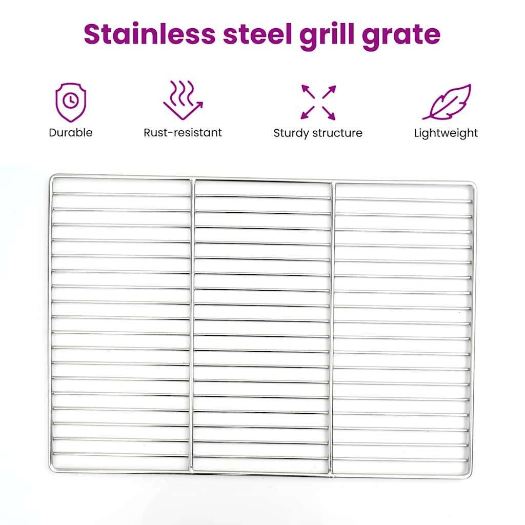 Grill Grate Silver 50 x 35 cm Stainless Steel
