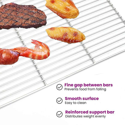 Grill Grate Silver 50 x 35 cm Stainless Steel