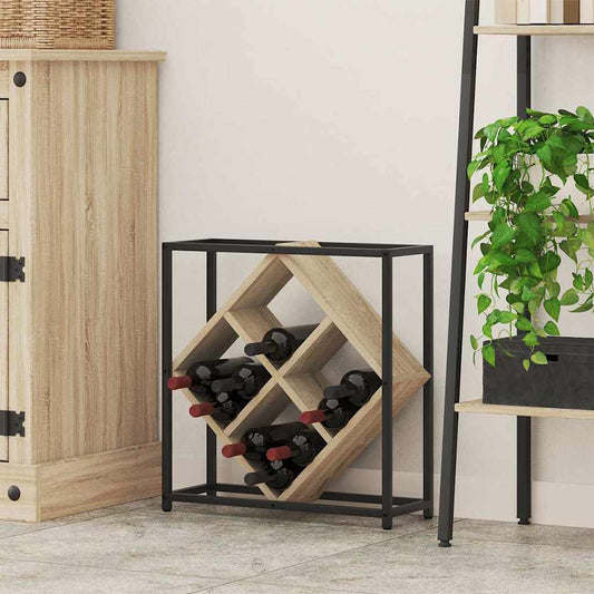 Wine Rack 16 bottles Engineered Wood Sonoma Oak